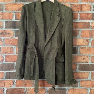 $1495 Purple Label Linen blazer